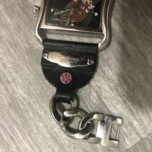 ED Hardy Women Black Victoria Orchid Watch Leather Stainless Steel Untested ED Hardy Women Black Victoria Orchid Watch Leather Stainless  main image 3